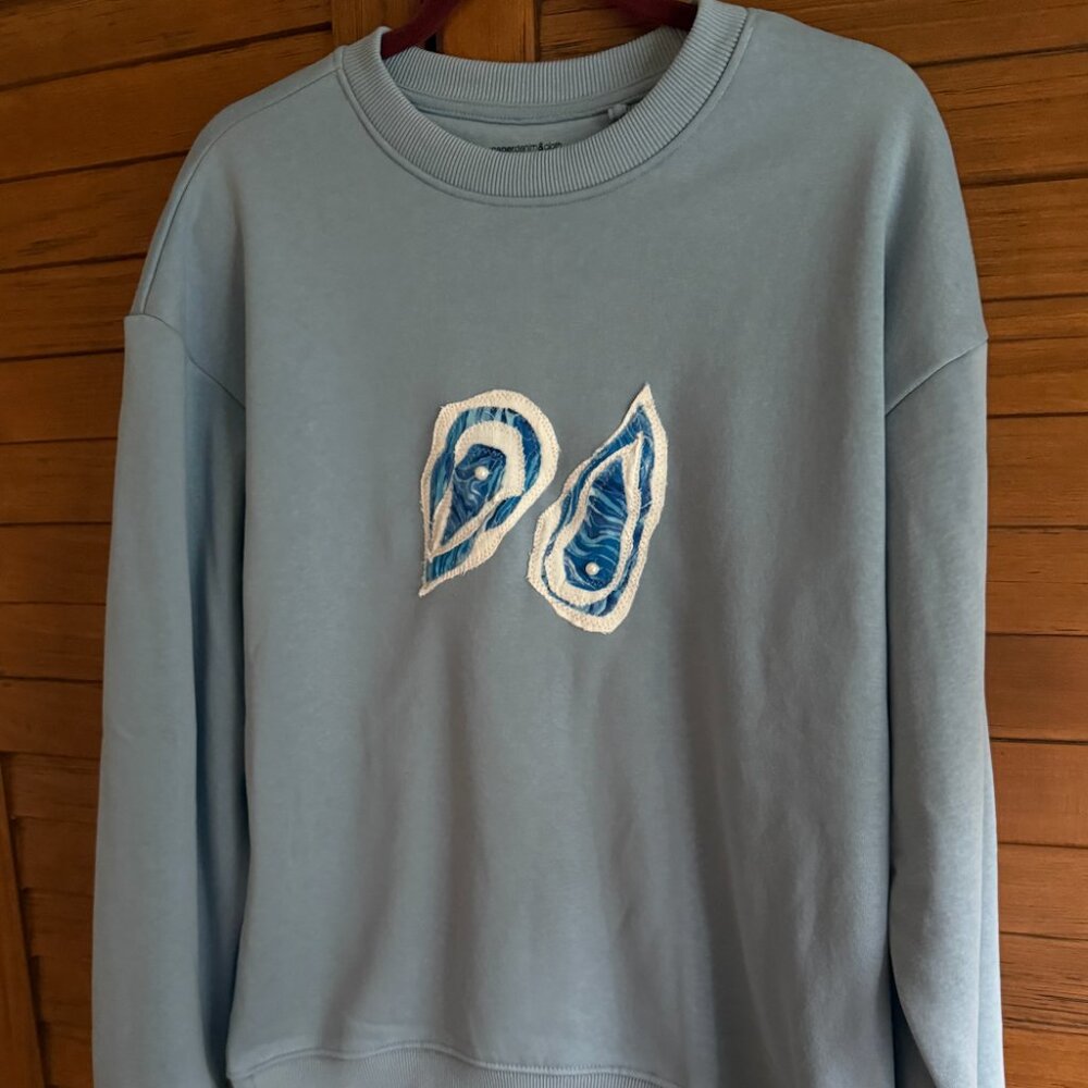 Patchwork Oyster Sweatshirt - Size M